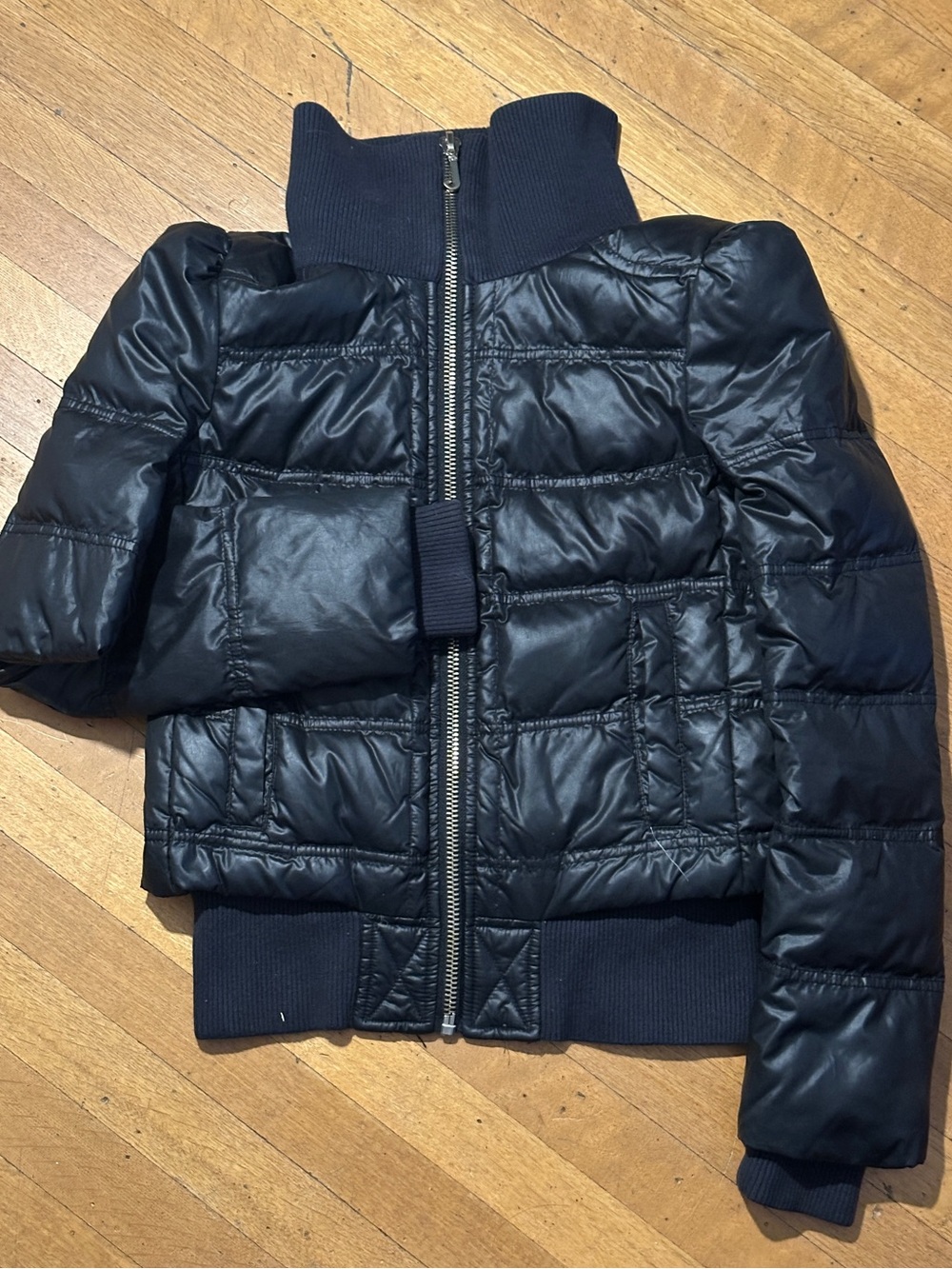 Juicy Couture Black Puffer Bomber Jacket
